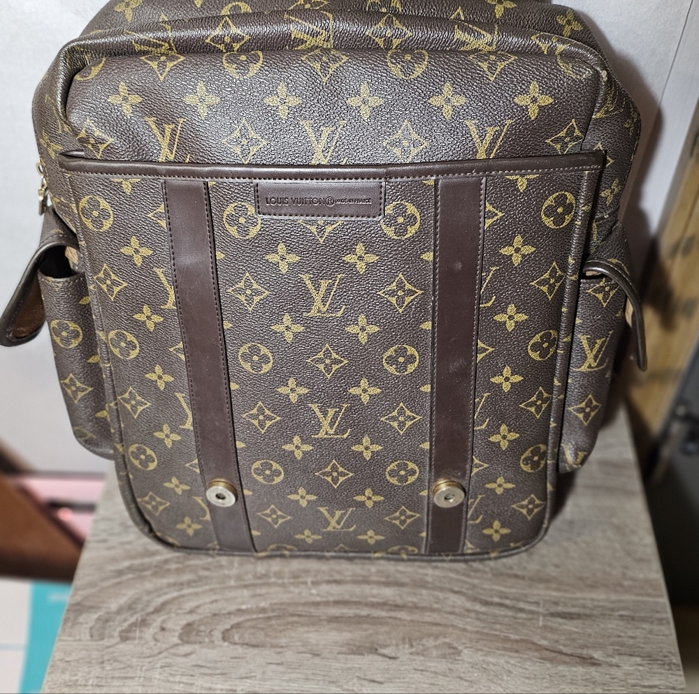Designer Inspired Monogram Canvas Backpack- EUC - image 7